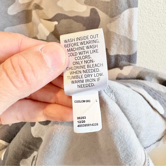 Sonoma Women’s Camo T-Shirt Dress Gray Short Sleeve Casual Cotton Size Large - Picture 7 of 11